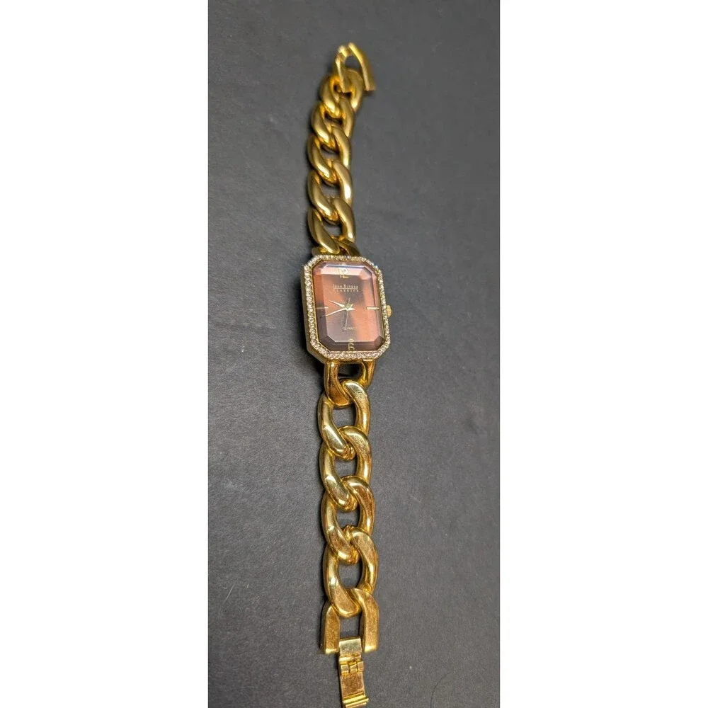Joan Rivers Classics Ladies Quartz Watch Brown Diamond Dial Untested